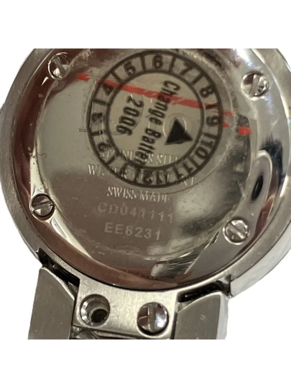 Dior Rado la Baby Day Watch SS Quartz Silver Shell Dial